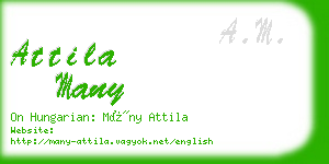 attila many business card